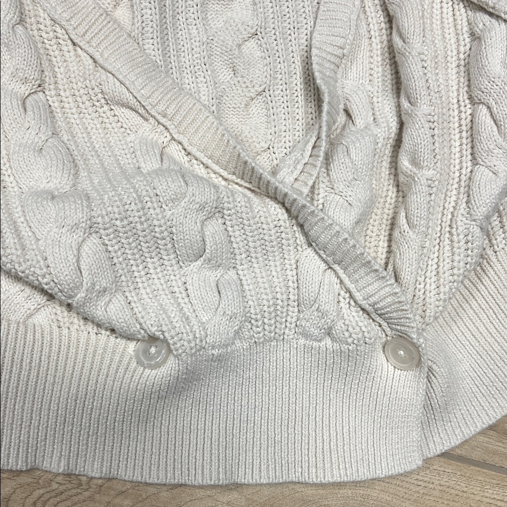 Aerie Cream Cable Knit Cardigan - Picture 3 of 6